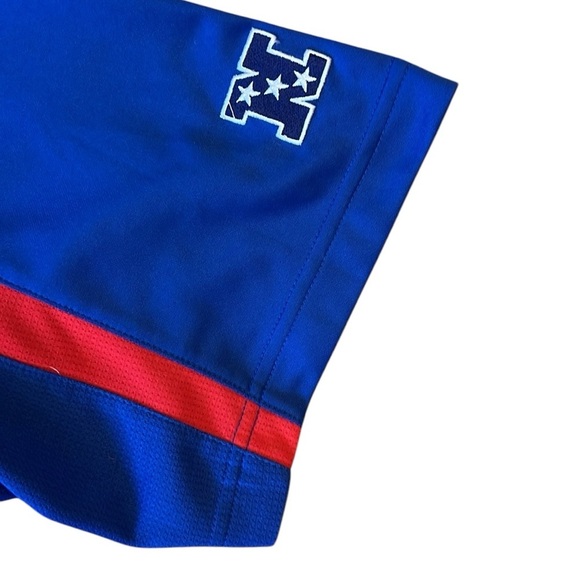 New York Giants Embroidered Short Sleeve Polo Royal Blue & Red NFL Football XL - Picture 5 of 14